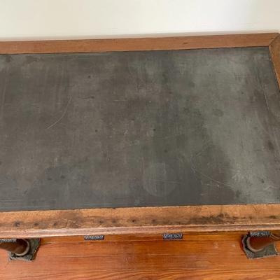 Antique slate-top desk