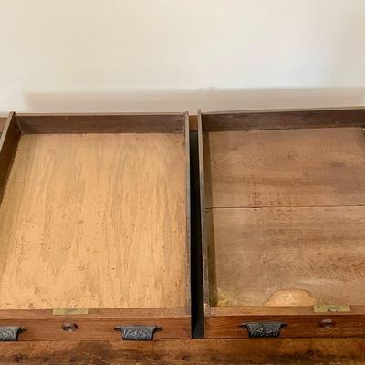 Antique slate-top desk