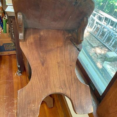 Antique hand-carved primitive bench
