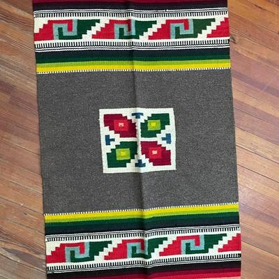 Mexican woven area rug