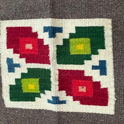Mexican woven area rug