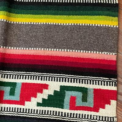 Mexican woven area rug