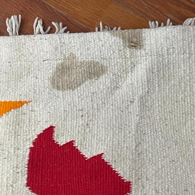 Woven rooster wall hanging