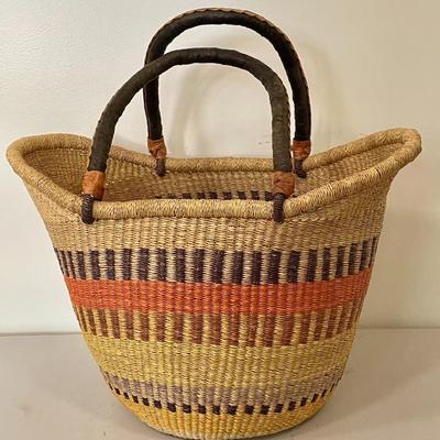 Woven market basket