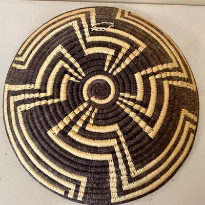 Trio of vintage hand-woven Gullah, Pima sweetgrass baskets