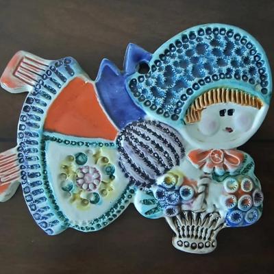 Vintage Gensini Ceramiche wall plaque