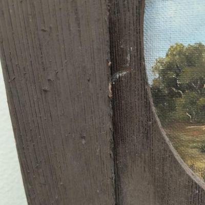 Windmill oil painting