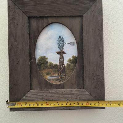 Windmill oil painting