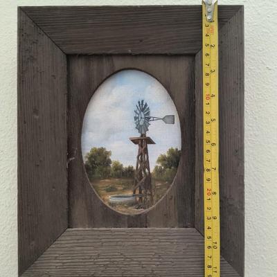 Windmill oil painting