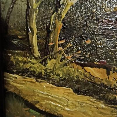 Vintage oil landscape