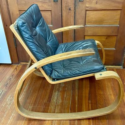 Vintage bentwood MCM rocking chair, unsigned