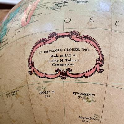 Vintage LeRoy M. Tolman Replogle desktop globe