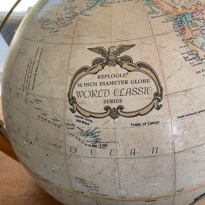 Vintage LeRoy M. Tolman Replogle desktop globe