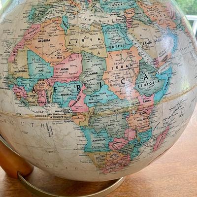 Vintage LeRoy M. Tolman Replogle desktop globe