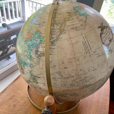 Vintage LeRoy M. Tolman Replogle desktop globe