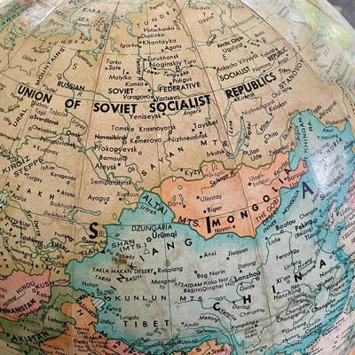 Vintage LeRoy M. Tolman Replogle desktop globe