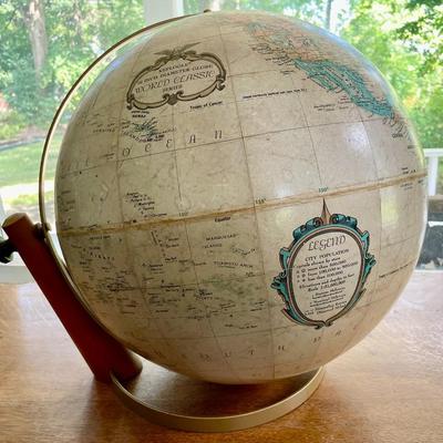 Vintage LeRoy M. Tolman Replogle desktop globe