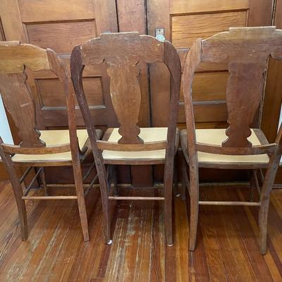 Set of 6 caned chairs