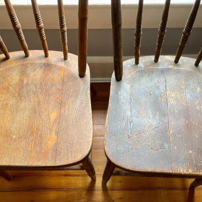 Pair of matching farm chairs