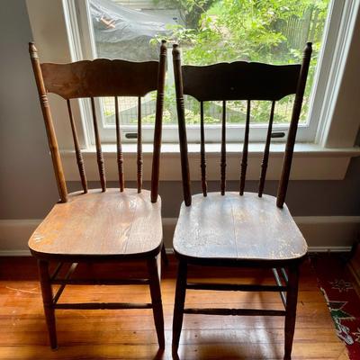 Pair of matching farm chairs