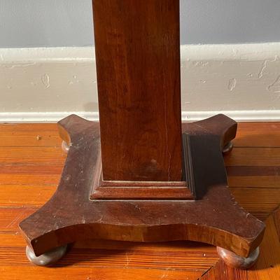 Antique Empire style drop-leaf end table