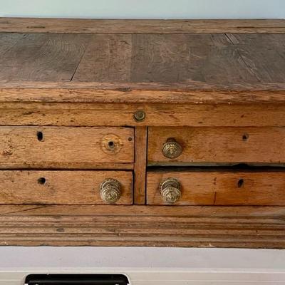 Antique 4-drawer spool cabinet
