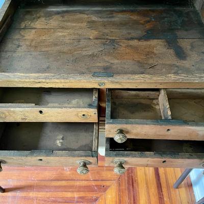 Antique 4-drawer spool cabinet