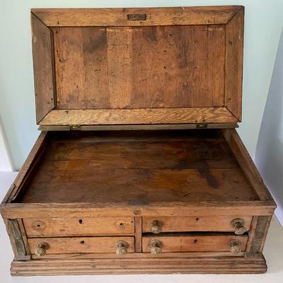 Antique 4-drawer spool cabinet