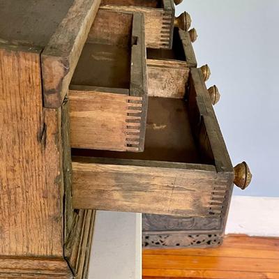 Antique 4-drawer spool cabinet