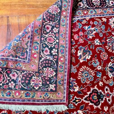 Persian "red medallion" hand-knotted area rug