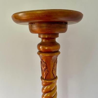 Acanthus barley twist claw-foot plant stand/plinth