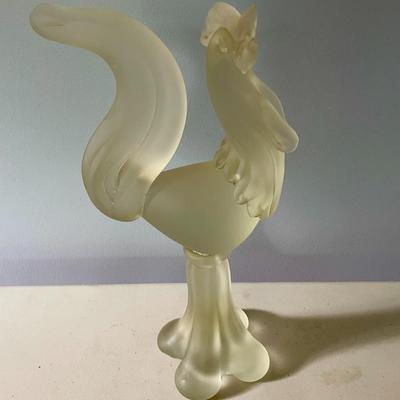 Pair of frosted roosters