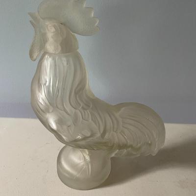Pair of frosted roosters