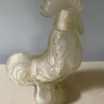 Pair of frosted roosters