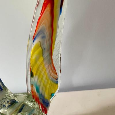Pair of vintage Murano roosters