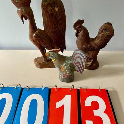 Trio of roosters