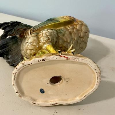 Large vintage Japan painted ceramic rooster