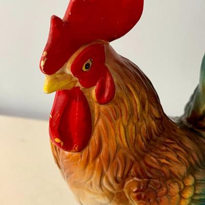 Large vintage Japan painted ceramic rooster