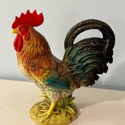 Large vintage Japan painted ceramic rooster