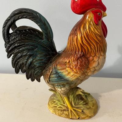Large vintage Japan painted ceramic rooster