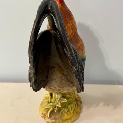 Large vintage Japan painted ceramic rooster
