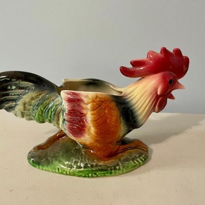 Trio of vintage ceramic roosters