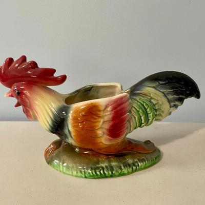 Trio of vintage ceramic roosters