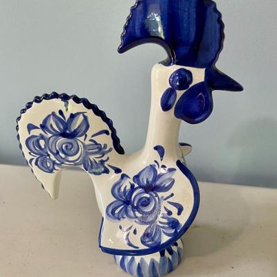 Pair of vintage ceramic roosters