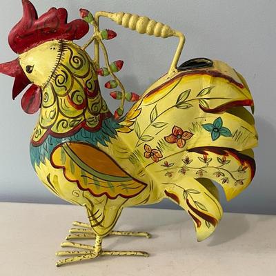 April Cornell metal rooster watering can