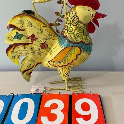 April Cornell metal rooster watering can