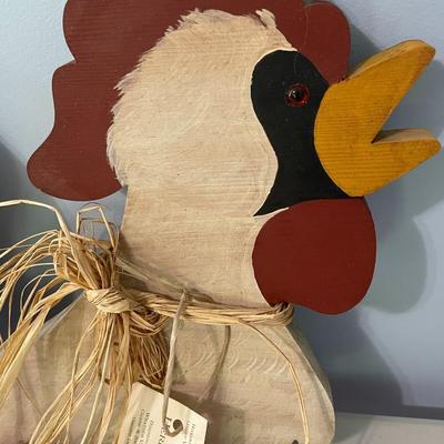 Mixed 5pc lot of rooster decor