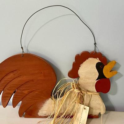 Mixed 5pc lot of rooster decor