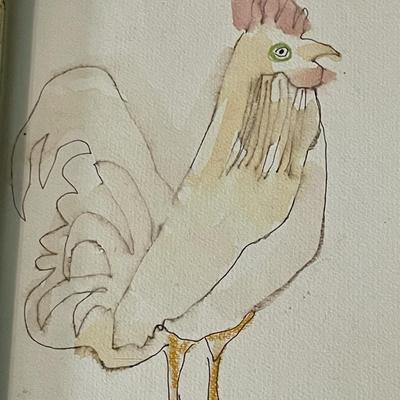 Vintage 3pc lot of rooster art