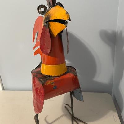 Large welded metal rooster